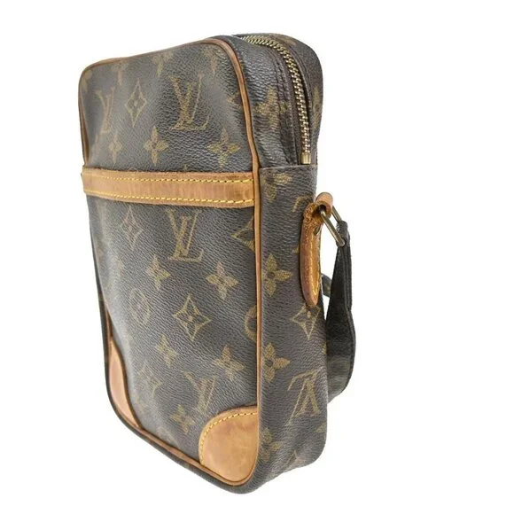 LOUIS VUITTON Danube Shoulder Bag Monogram Leather Brown France M45266 32MA300 - Picture 2 of 15